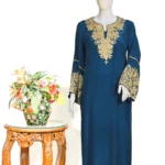 Natural Crepe Kashmiri Kurta with Zari Embroidery