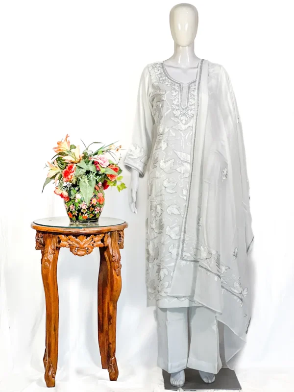 Chinaar Pattern Zari Salwar Suit