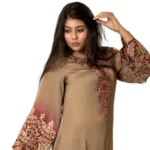 model wearing stylish long kurti