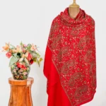 Wool Shawl with Thread Aari Jaal Embroidery
